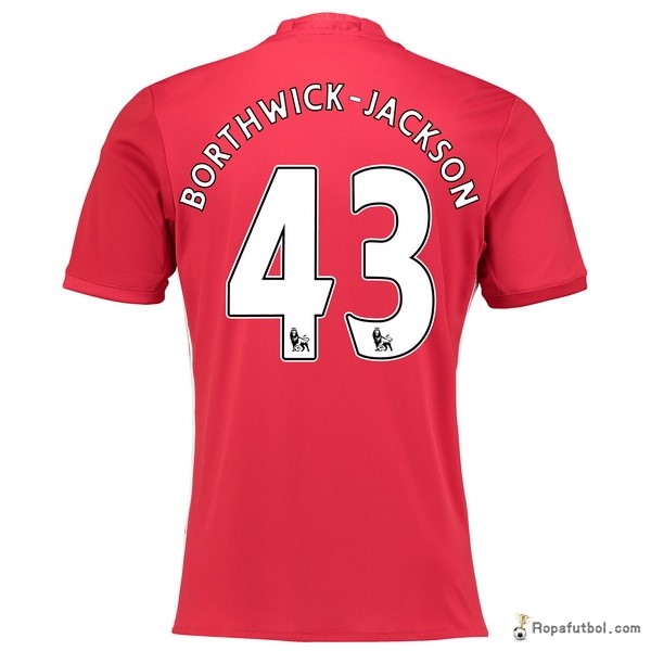 Camiseta Manchester United Replica Primera Ropa Borthwick Jackson 2016/17 Rojo